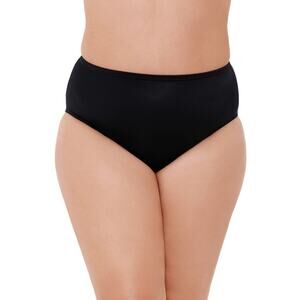 Miraclesuit NWT Basic Brief Pant Swim Bottom Black Plus Size 22W Full Coverage
